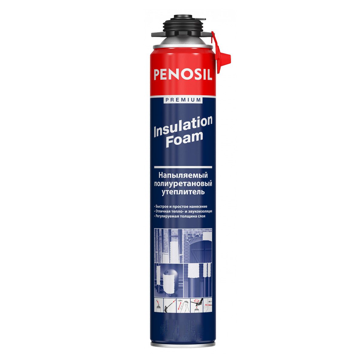 фотография товара Penosil Premium Insulation Foam, напыляемый полиуретановый утеплитель, 890 ml 